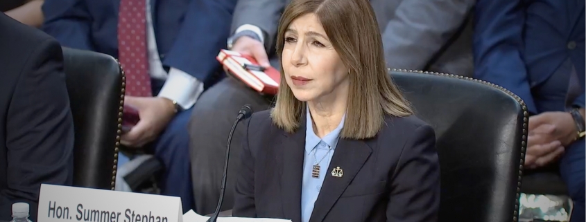 DA Summer Stephan Senate Testimony on Organized Retail Crime. July 15, 2025, Washington, D.C.