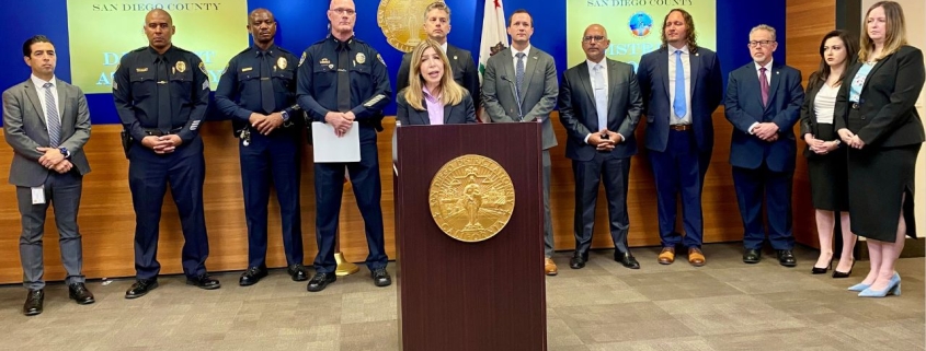 Photo of news conference about Operation Street Sweeper.