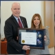 In Photo: Scripps Health President and CEO Chris Van Gorder today presented San Diego County District Attorney Summer Stephan with the Scripps President’s Award.