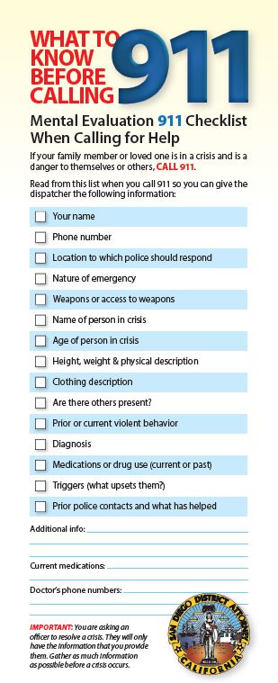 911 English Checklist