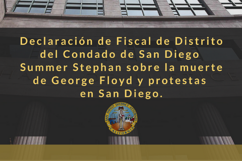 Declaración de Fiscal de Distrito Sobre George Floyd y Protestas