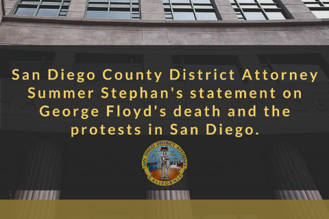 DA's Statement on Death of George Floyd and Protests
