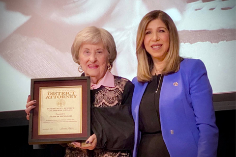 DA Honors Holocaust Survivor with First Community Justice Champion Award