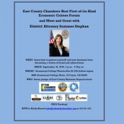 Public invited to East County Economic Crimes Forum
